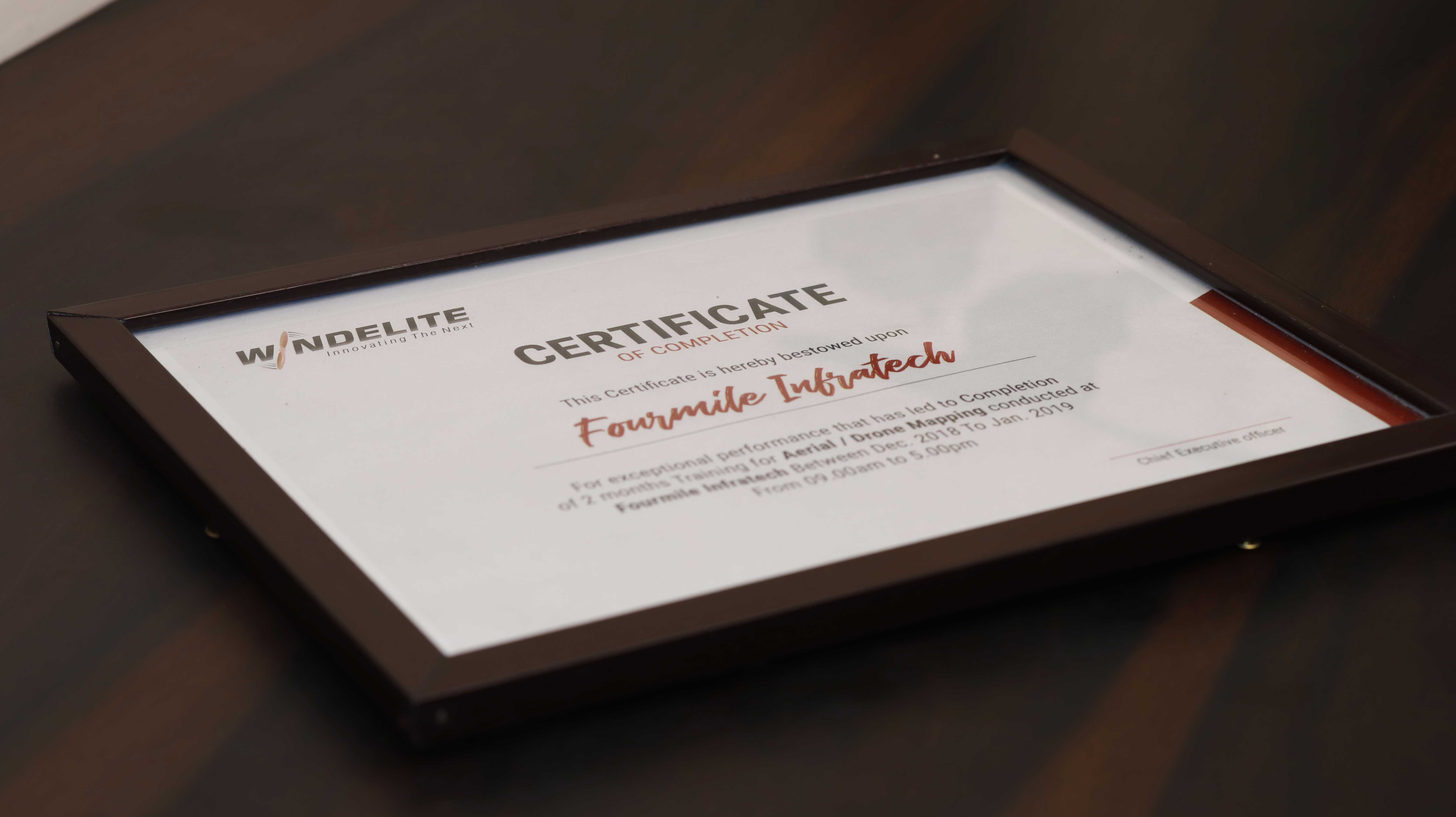 Windelite Drone Certificate